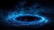 © jason - Circular vortex of blue flames over dark water
