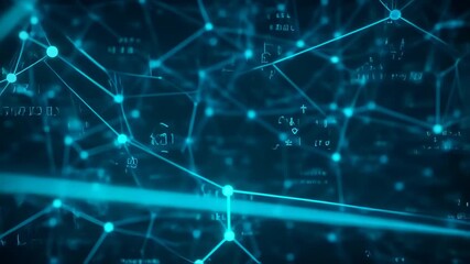 Wall Mural - Digital network abstract title, data and technology visualization background, for creative projects