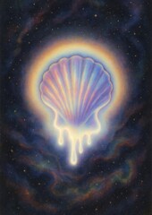 Canvas Print - Ethereal cosmic shell glow