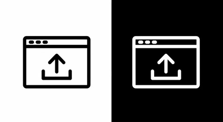Uploading Icon: A versatile icon, symbolizing seamless uploads and downloads across platforms. Perfect for design, digital content, and app interfaces, conveying simplicity.