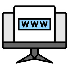 Website lineal color icon