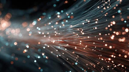 Wall Mural - High-Speed Telecommunications Fiber Optics Conceptual Background