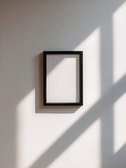 Wall Mural - Minimalist Room with Empty Frame Against Clean White Wall