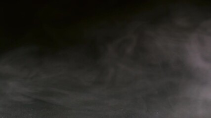 Wall Mural - Cloud pigment. Paint texture. Defocused smoke vapor water particles swirling on creative abstract dark white background.