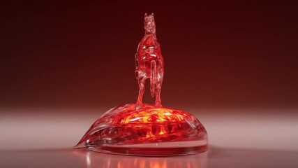 Horse figurine on heart base