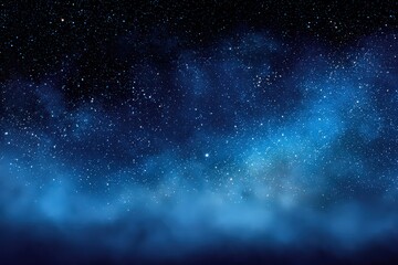 Wall Mural - Night Sky with Starry Foggy Clouds