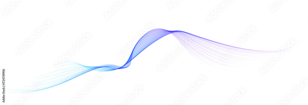 Vector abstract wave lines smooth flowing dynamic blue purple gradient ...