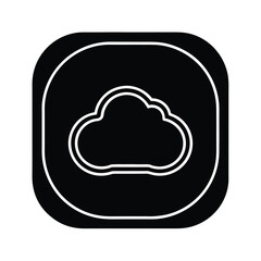 cloud app icon with neon border