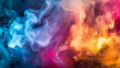 © Graphics - Vibrant Multi-Colored Smoke or Ink Abstract Background