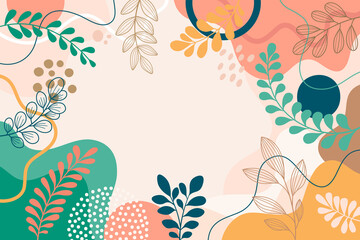 Wall Mural - Design banner frame background. Color poster background vector illustration.