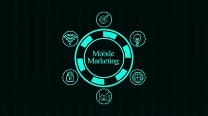 Mobile marketing. Business, Technology, Internet and network concept.