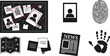© Taiwo - Crime evidence pinned to crime notice board link to detective investigation with mystery thread for crime clues vector illustration icon