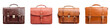 © T Studio - Leather Briefcases Set on White Background