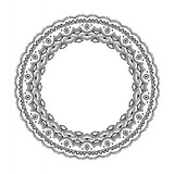 Ornamental round frame. Mandala. Limited edition, the motif and style will be diffrent in each picture. The center of the circle is left empty that could be used for text, image, or another element.