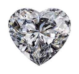 Wall Mural - PNG Heart-shaped diamond brilliance captured.