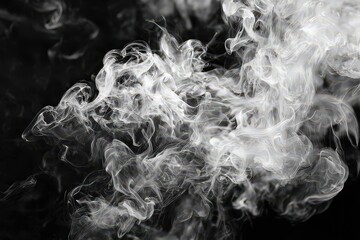 Wall Mural - Abstract Smoke With Sparkling Particles On Dark Background
