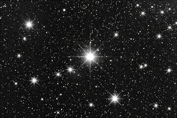 Wall Mural - Celestial Night Sky With Bright Star