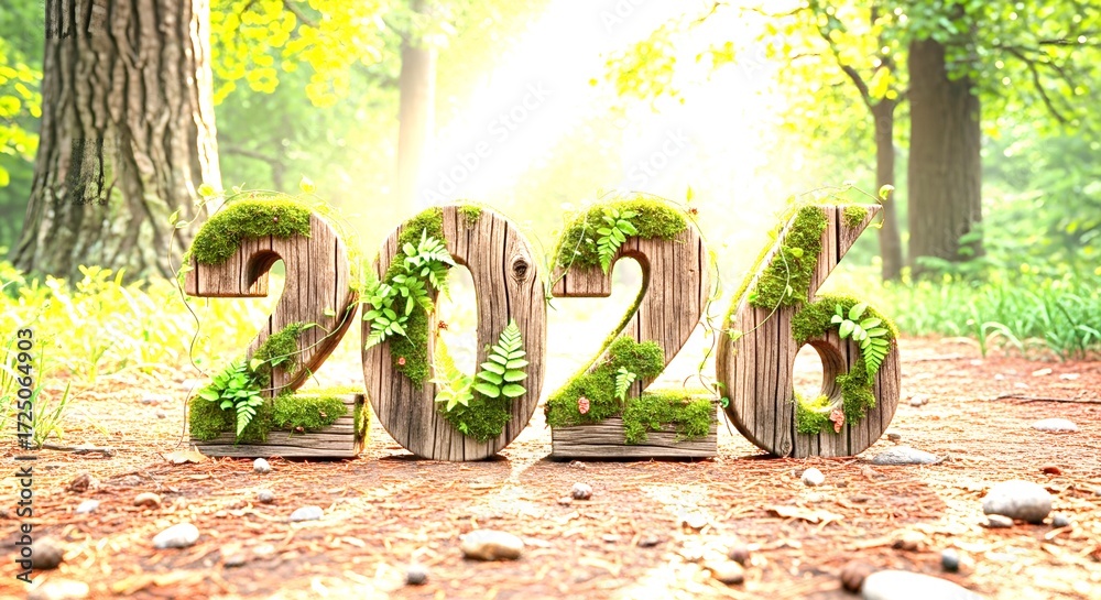 2026 A Year of Growth and Renewal in Nature Stock Illustration | Adobe ...