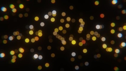 Wall Mural - Fairy Glitter. Glitter dust. Particles. Sparks. Christmas gold. Lights of Bokeha. Dust trail. Logo. Intro animation. 3D glitter.
