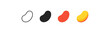 © LOBSTER LARRY - Colorful bean shapes in various styles: outline, solid, flat, and 3d