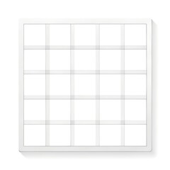 A white grid with 20 empty squares isolated on a white background