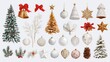 © MuhammadAsif - Elegant Christmas decorations and ornaments in a festive winter palette