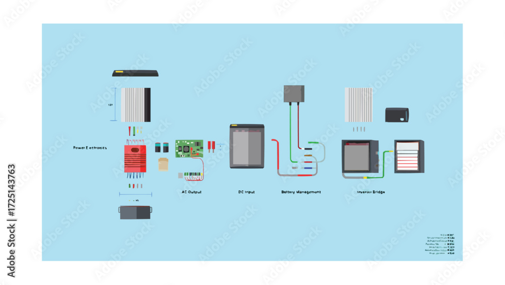 Internal Components Drawing Vector art of Detailed technical exploded diagram with internal ...