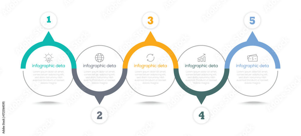 Infographic Circle element. Business infographics. circular layout ...