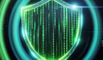 abstract binary code background