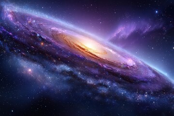 Wall Mural - Colorful Spiral Galaxy In Space