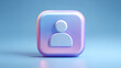 © suldev - Minimal glassmorphism user icon symbolizing profile, account, or user interface element in digital applications, digital avatar website design element, 3d rendering Stock Illustration