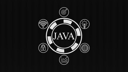 Software, web development, programming concept. Programming languages java and program. Software development
