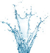 Blue water splashing
