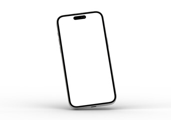 High-quality photo of a modern smartphone with a blank screen, perfect for app presentations or website mockups.