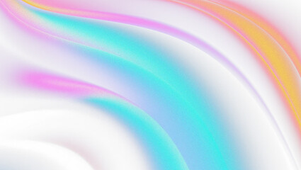 Wall Mural - Abstract flowing gradient of vibrant cyan magenta and orange colors creates dynamic movement