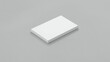 © NG Studio - White rectangular box stands next to the grey wall and on floor, 3d rendering