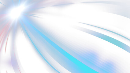 Wall Mural - Bright lens flare effect with streaks of light and blue glow