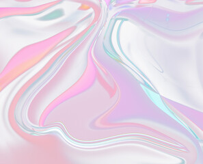 Wall Mural - Abstract liquid metal texture with swirling purple and pink iridescent flowing forms and reflections