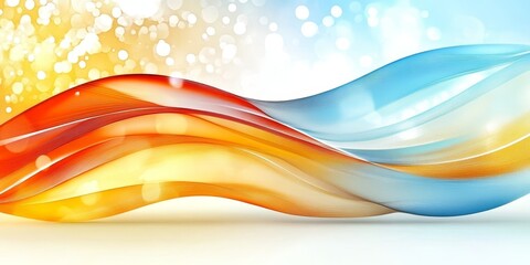 Canvas Print - Abstract Wave Design Featuring Vibrant Colors and Dynamic Motion for a Striking Background Artwork