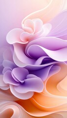 Canvas Print - Abstract Gradient Flow Featuring Feathered Texture and Soft Color Waves in Plum and Sand Tones