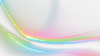 Wall Mural - Abstract flowing rainbow light trails swirling through darkness dynamic energy background