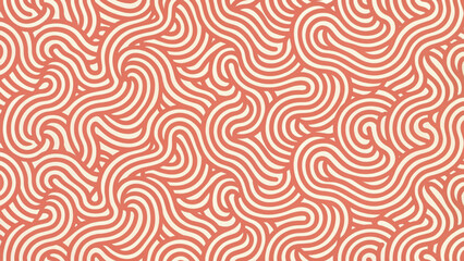 Seamless abstract line pattern hand-drawn labyrinth style curves fabric background 