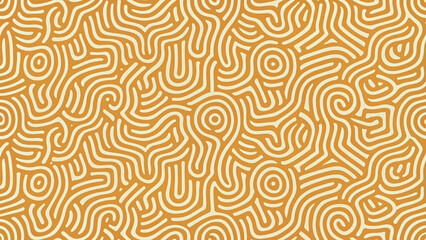 Seamless abstract line pattern hand-drawn labyrinth style curves fabric background 