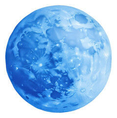 Canvas Print - PNG Blue moon astronomy sphere planet.