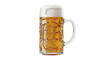 © Natalia - Isolated mug of beer with thick foam head, German traditional stein, festive celebration