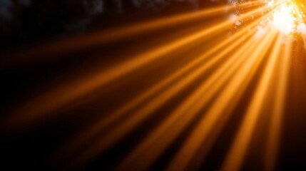 Wall Mural - Golden Sunbeams Radiating Through Ethereal Skies, Illuminating the Darkness with Heavenly Light