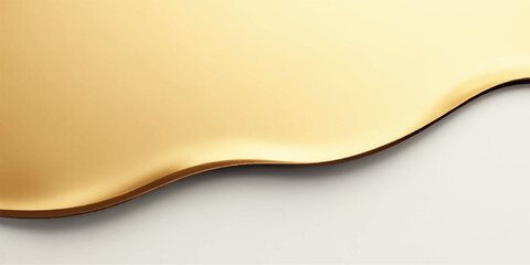 Wall Mural - Abstract golden wave pattern on a blank paper sheet for business card design
