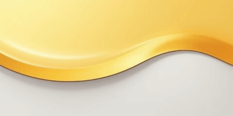 Wall Mural - Golden and yellow abstract wavy lines create a vibrant, textured wallpaper design with a blank card template