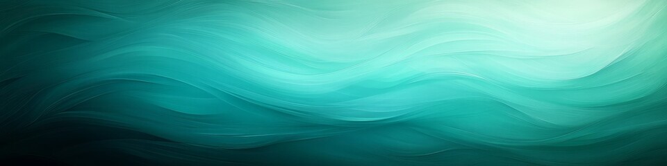 Canvas Print - ethereal aquamarine gradient wave texture, fluid modern art background and abstract artistic design