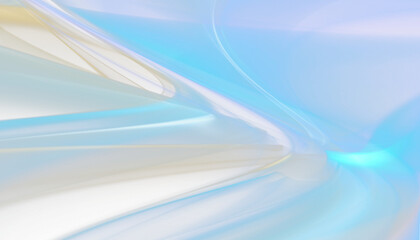 Wall Mural - Abstract blue and teal swirling light streaks motion blurred dynamic energy flow Transparent background.